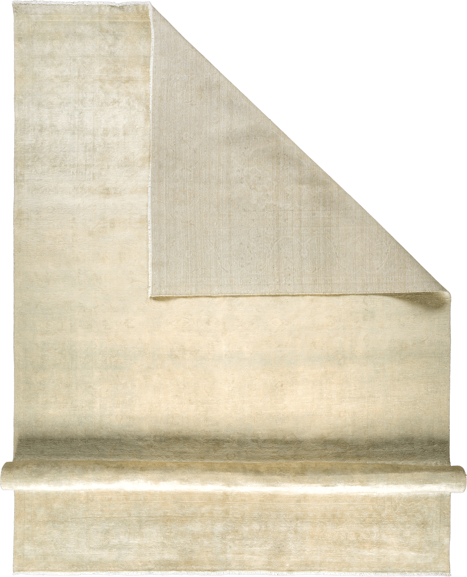 Modern Kashan Rectangle Beige Rug 9×14 Wool-Cotton