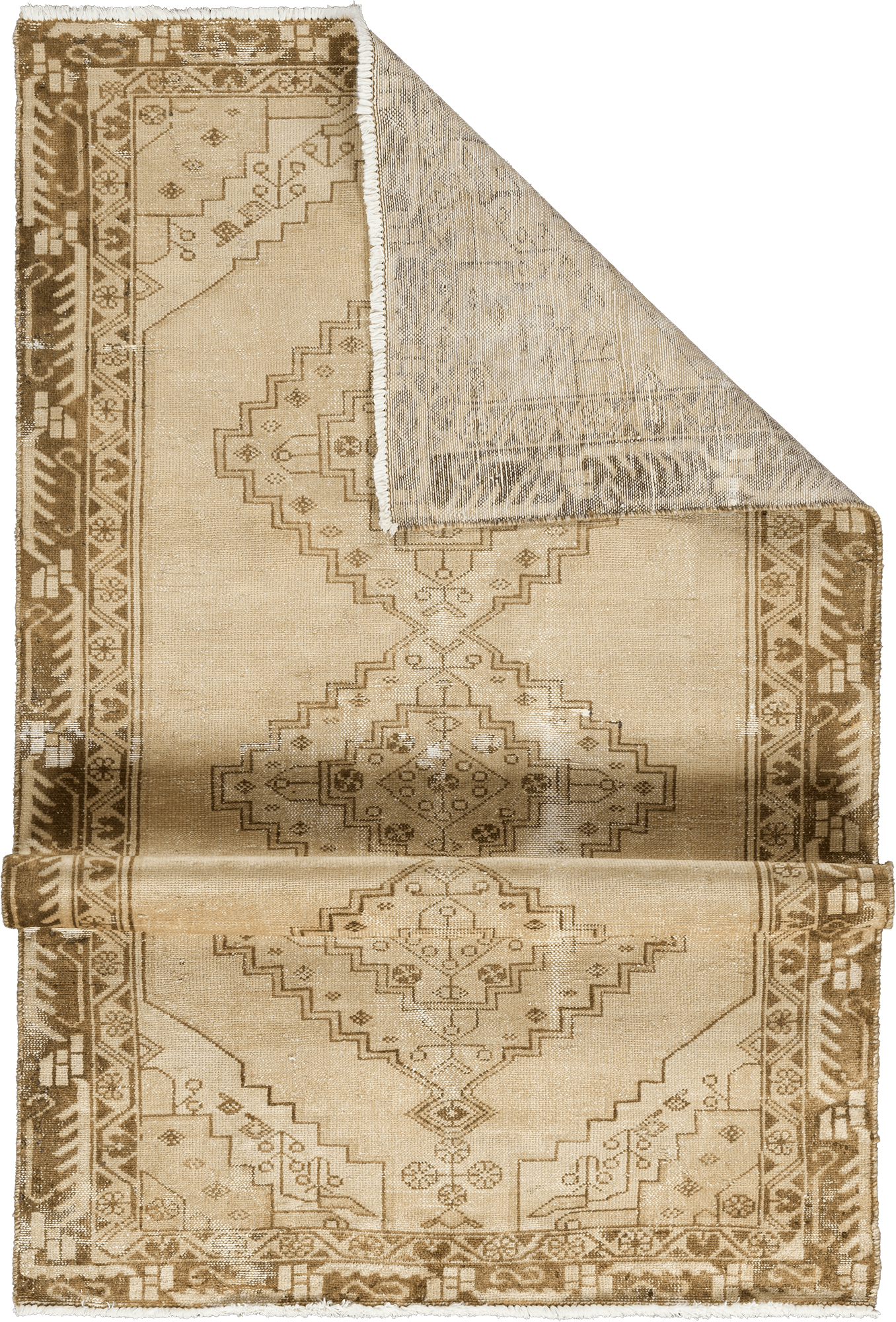 Modern Hamadan Rectangle Beige Rug 4×6 Wool-Cotton