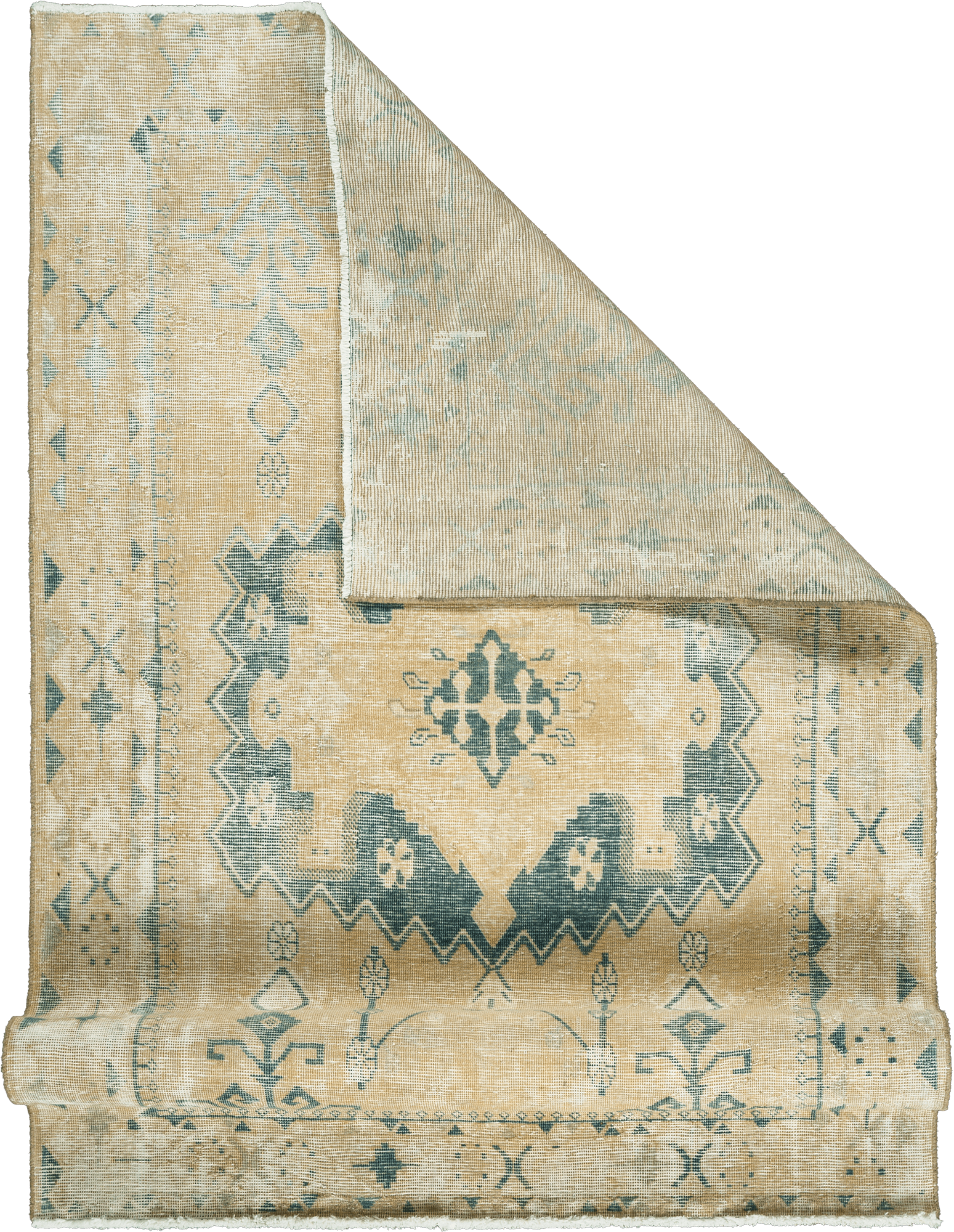 Modern Hamadan Rectangle Beige Rug 5×7 Wool-Cotton