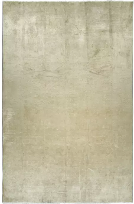 Modern Tabriz Rectangle Beige Rug 8×12 Wool-Cotton