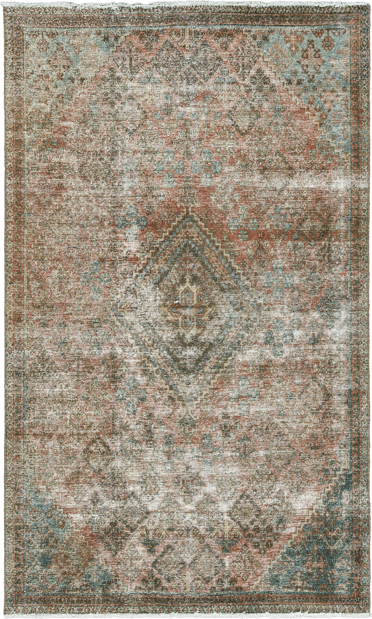 Modern Josheqan Rectangle Beige Rug 5×8 Wool-Cotton