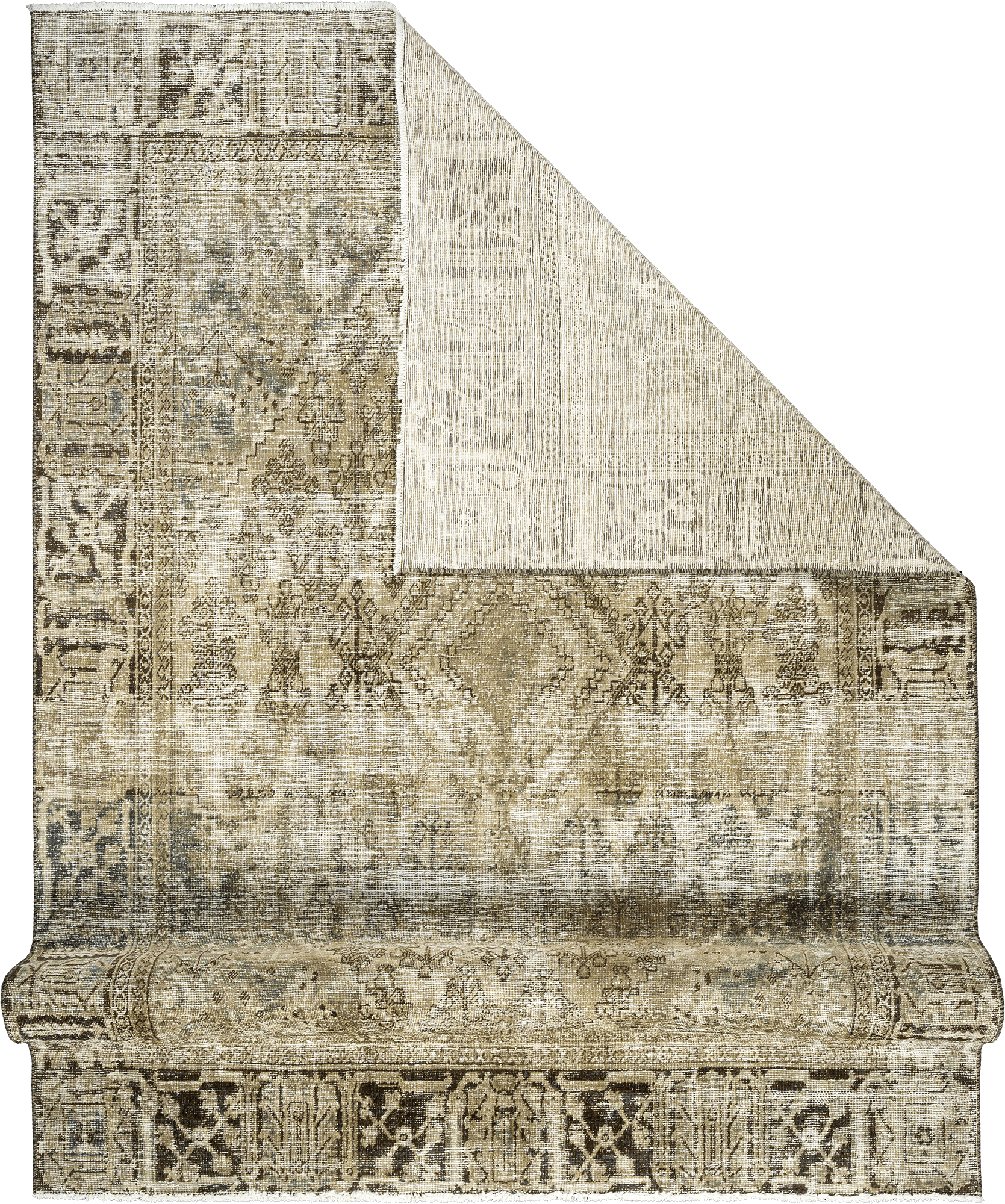 Modern Josheqan Rectangle Beige Rug 7×10 Wool-Cotton