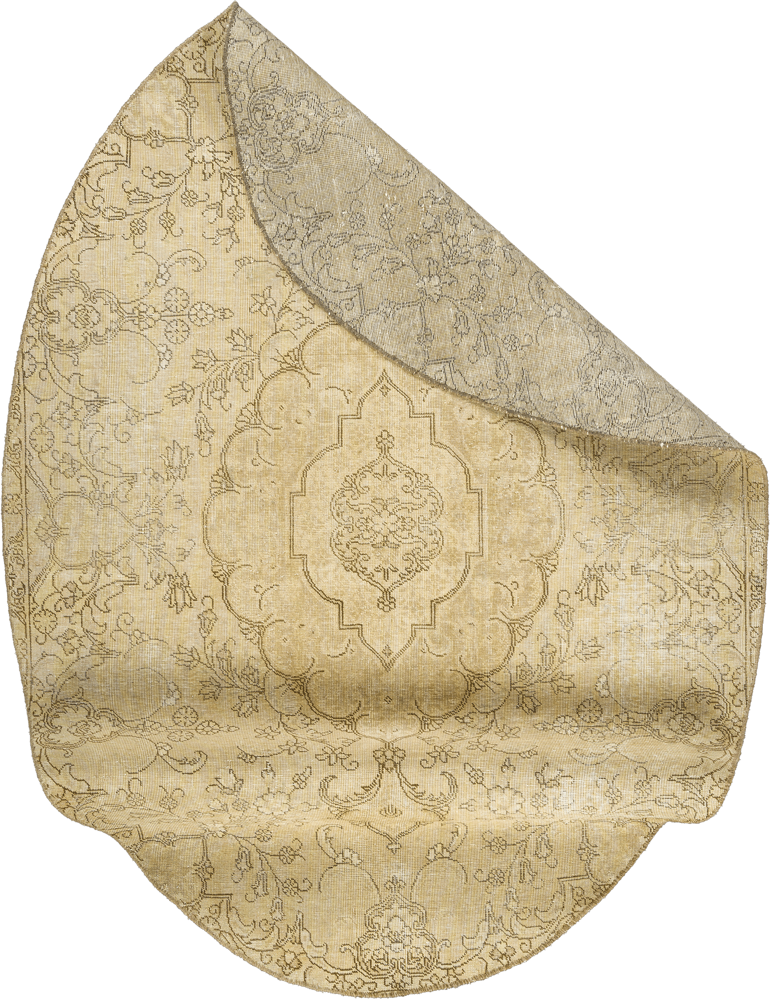 Modern Tabriz Oval Beige Rug 6×9 Wool-Cotton