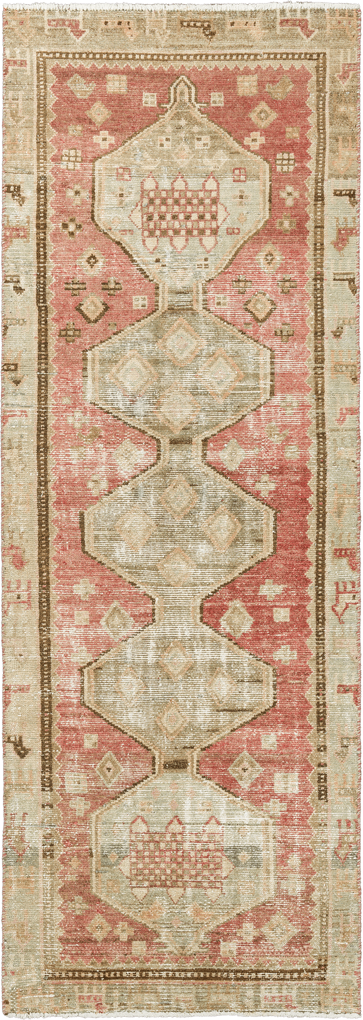 Modern Sonqor Runner Pink Rug 3×8 Wool-Cotton