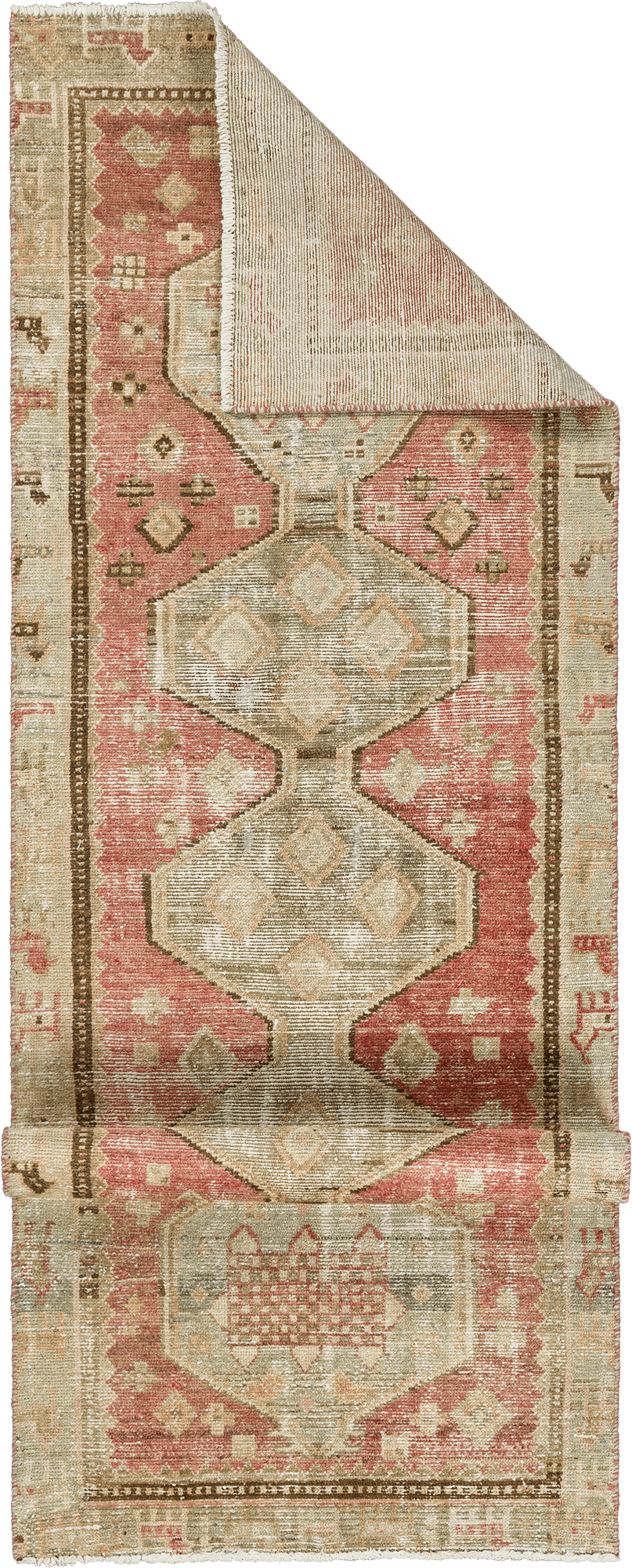 Modern Sonqor Runner Pink Rug 3×8 Wool-Cotton