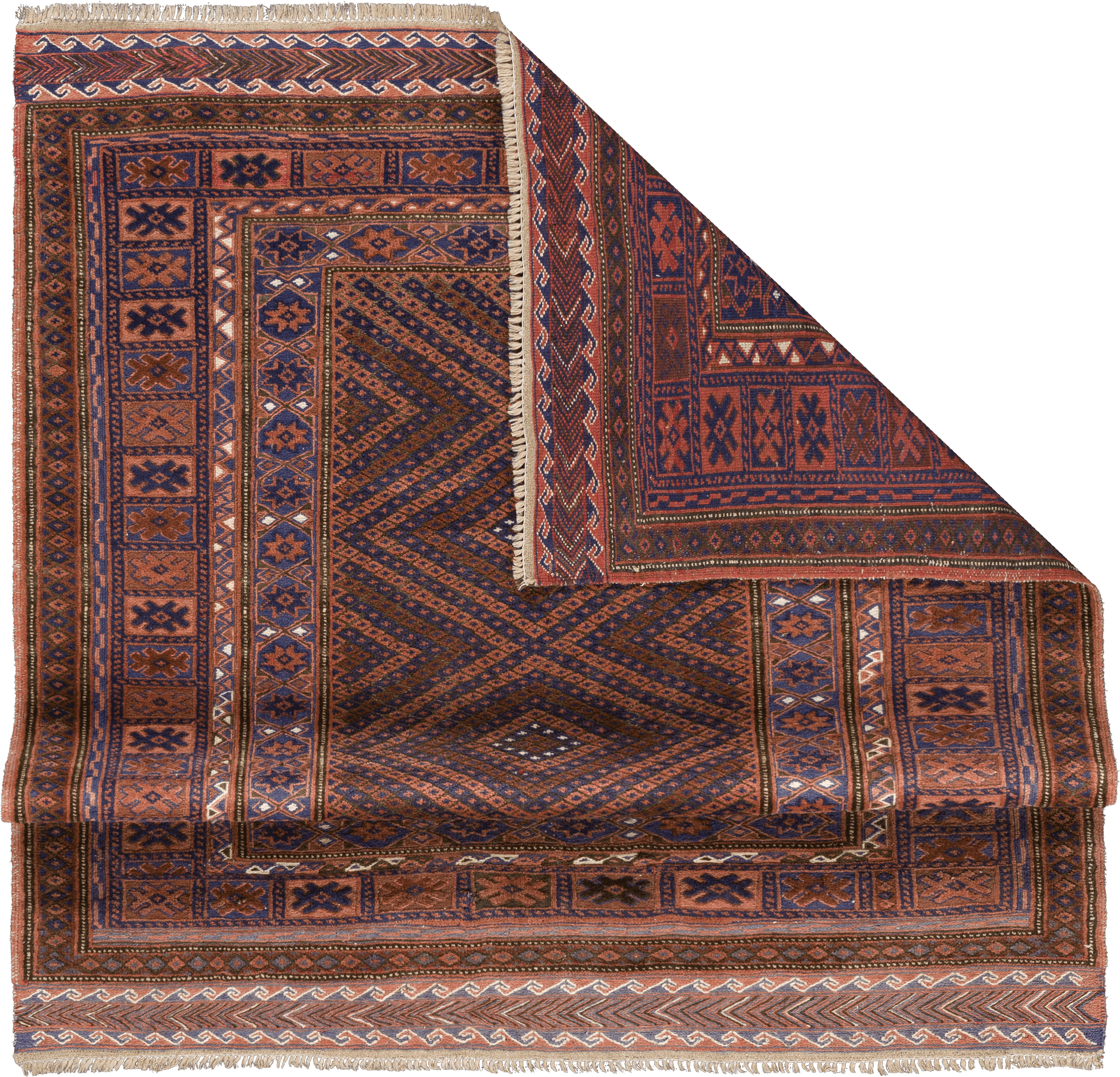 Kilim Northeastern Persia Square Red Rug 4×5 Wool