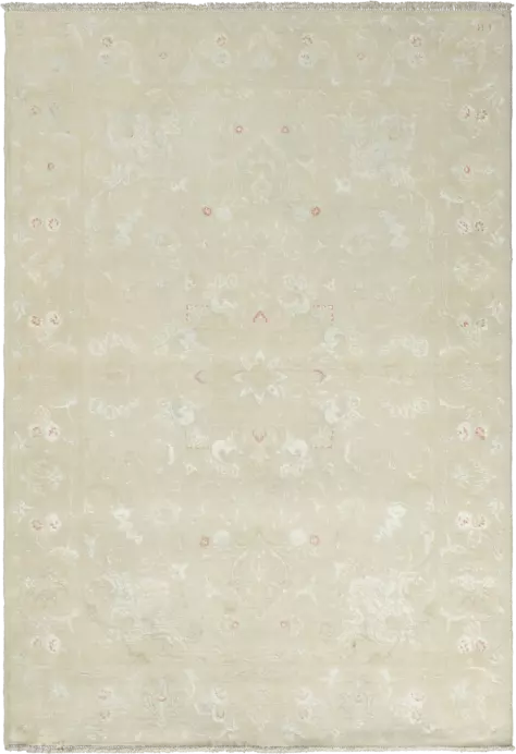 Patina Tabriz Rectangle Beige Rug 3×5 Wool-Silk