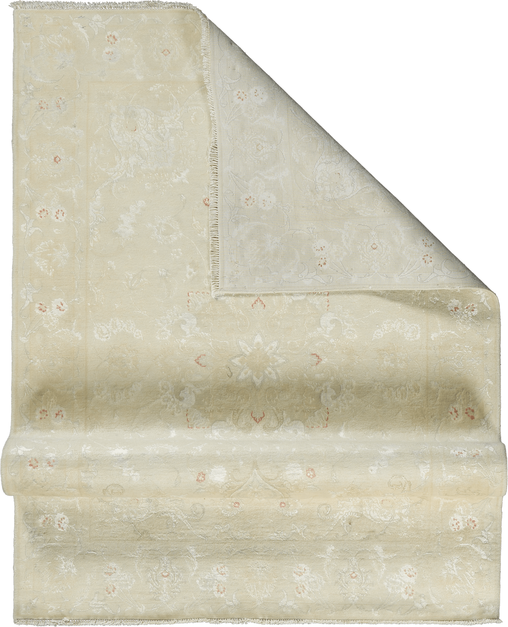 Patina Tabriz Rectangle Beige Rug 3×5 Wool-Silk