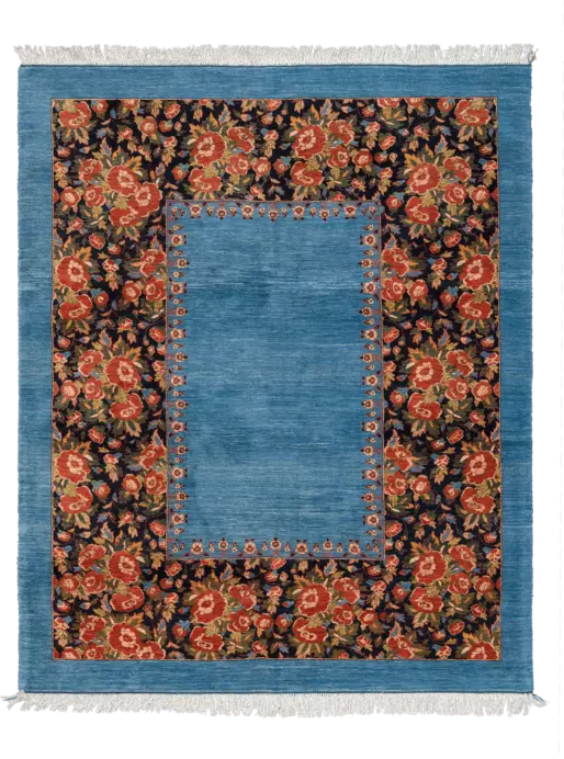 Newly Woven Heritage Bidjar Rectangle Blue Rug 7×8 Wool-Cotton