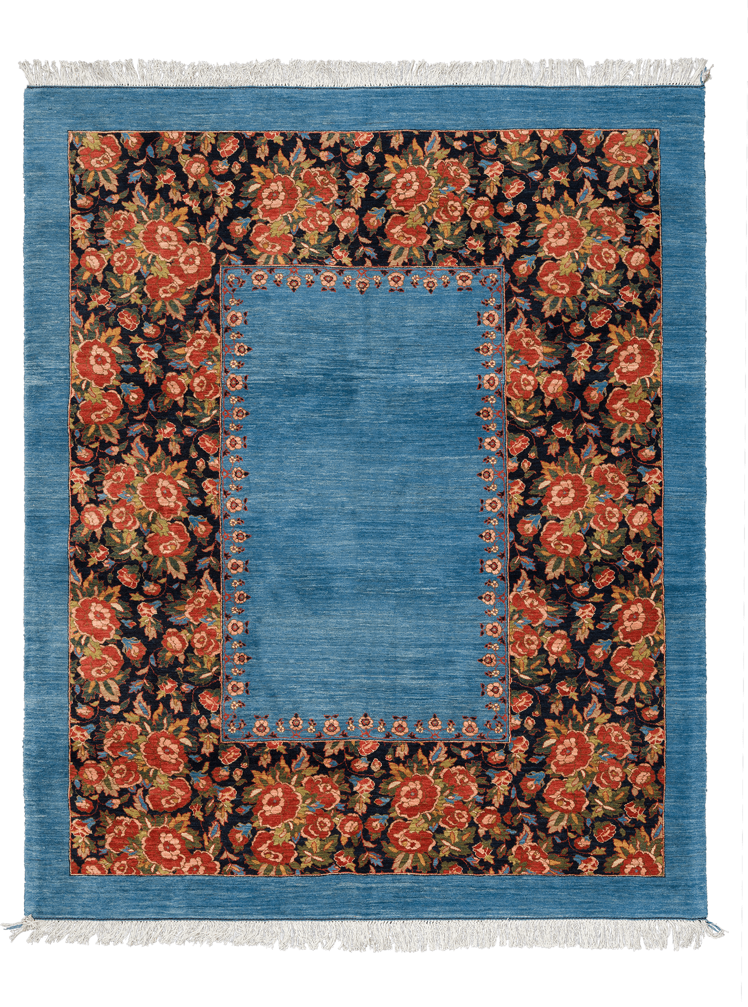 Newly Woven Heritage Bidjar Rectangle Blue Rug 7×8 Wool-Cotton