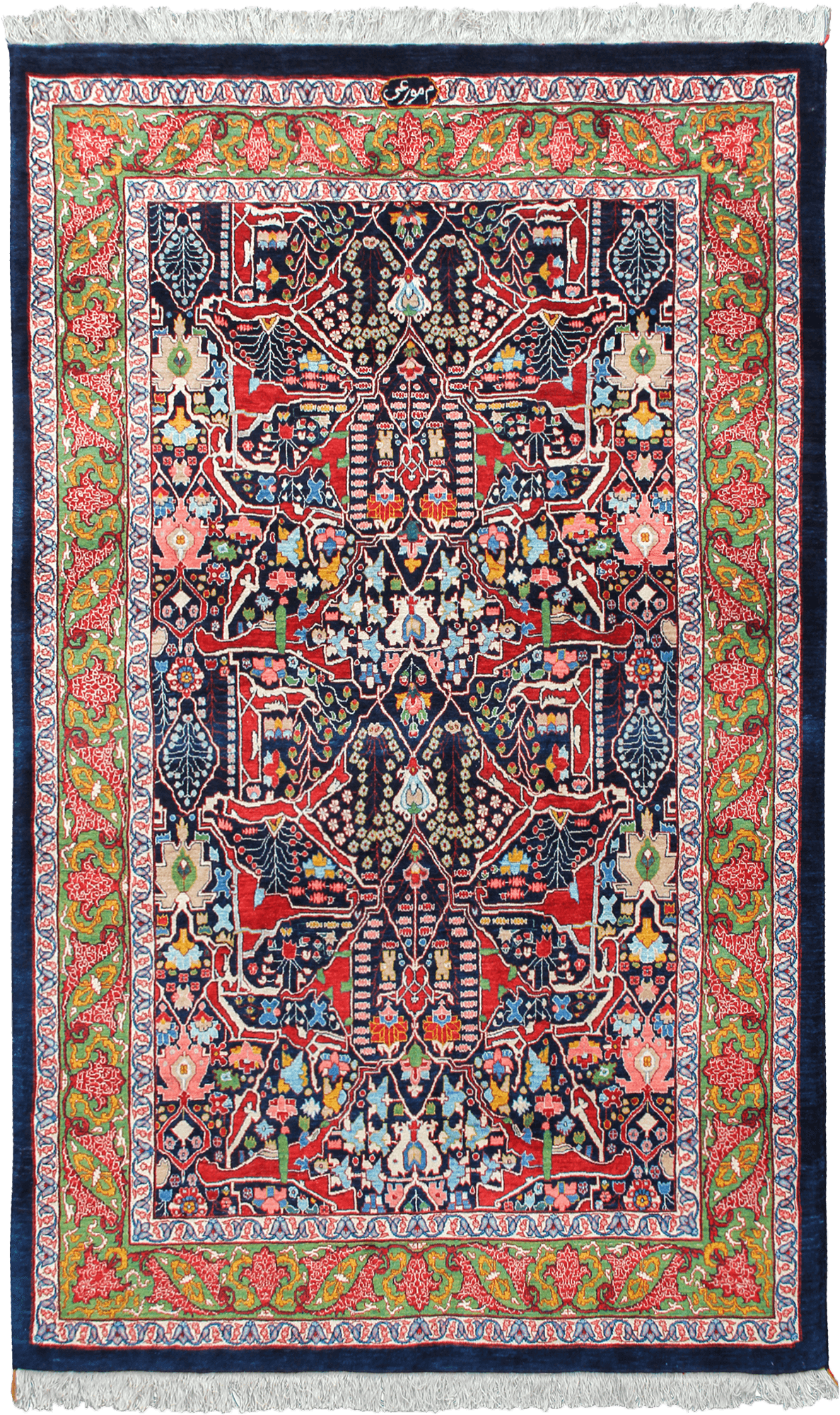 Newly Woven Heritage Bidjar Rectangle Blue Rug 7×11 Wool-Cotton
