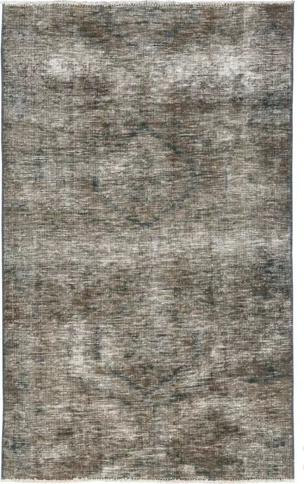 Modern Tabriz Rectangle Grey Rug 3×5 Wool-Cotton