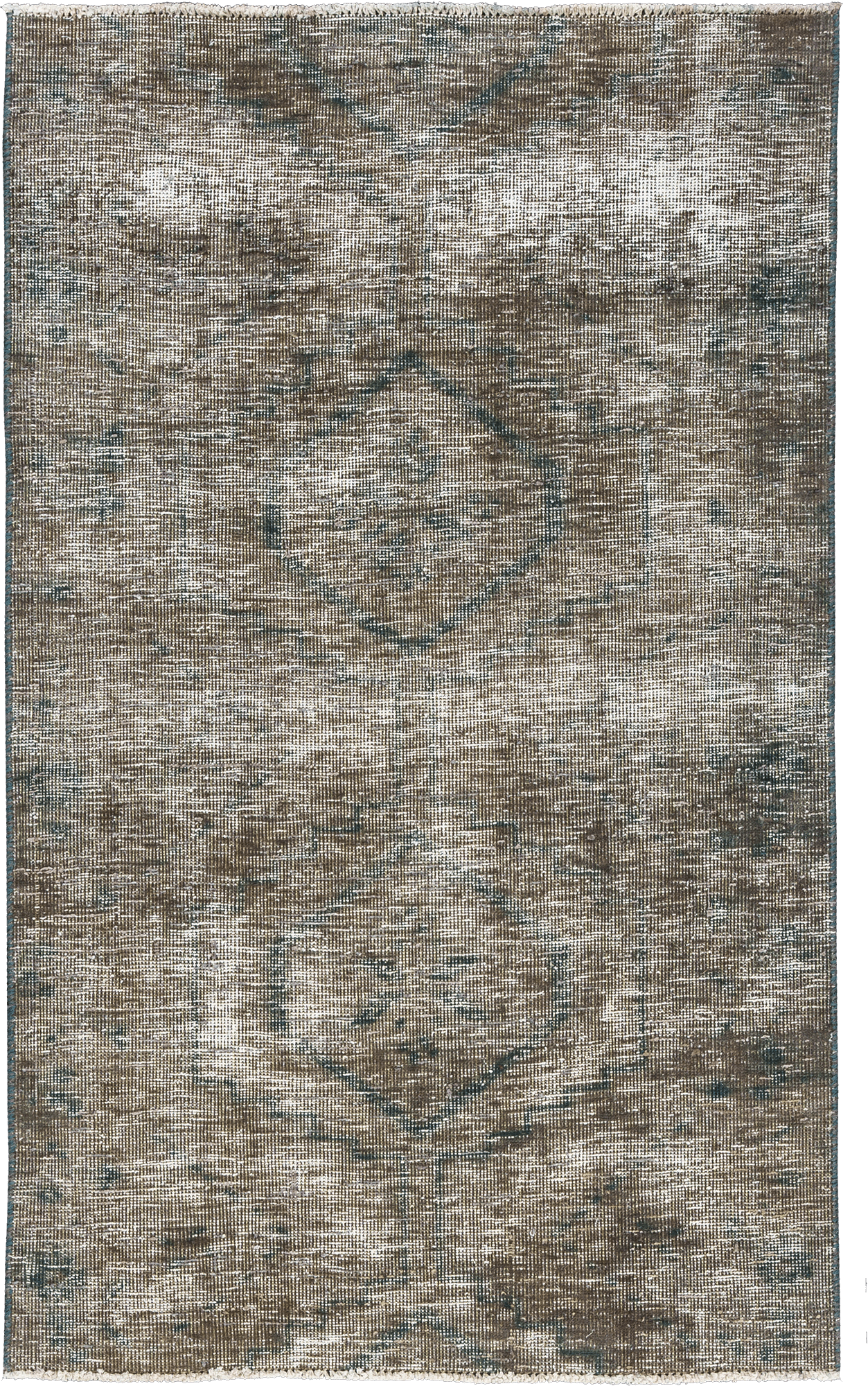 Modern Tabriz Rectangle Grey Rug 3×5 Wool-Cotton