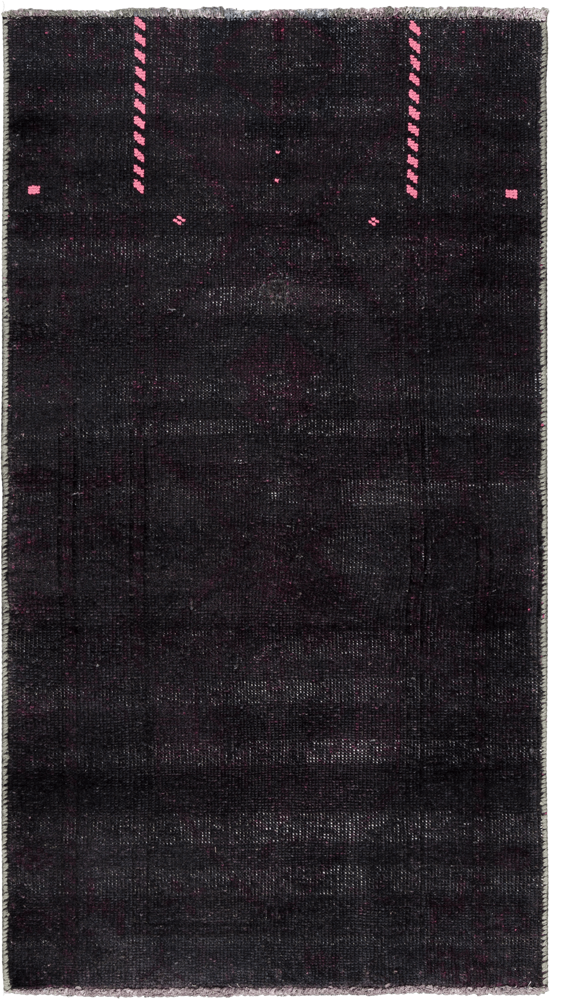Colorful Vintage Tabriz Rectangle Black Rug 3×5 Wool-Cotton