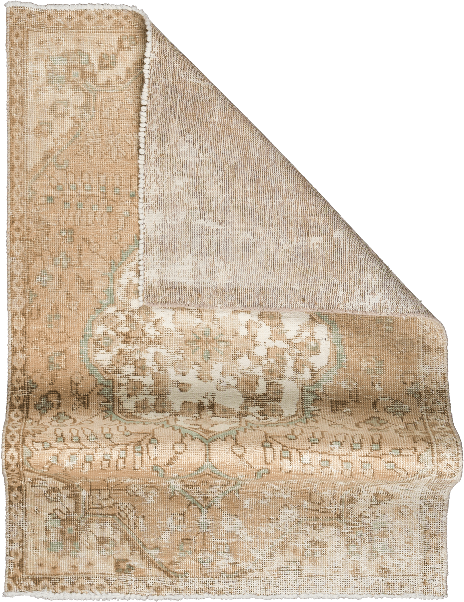 Modern Tabriz Rectangle Beige Rug 3×5 Wool-Cotton