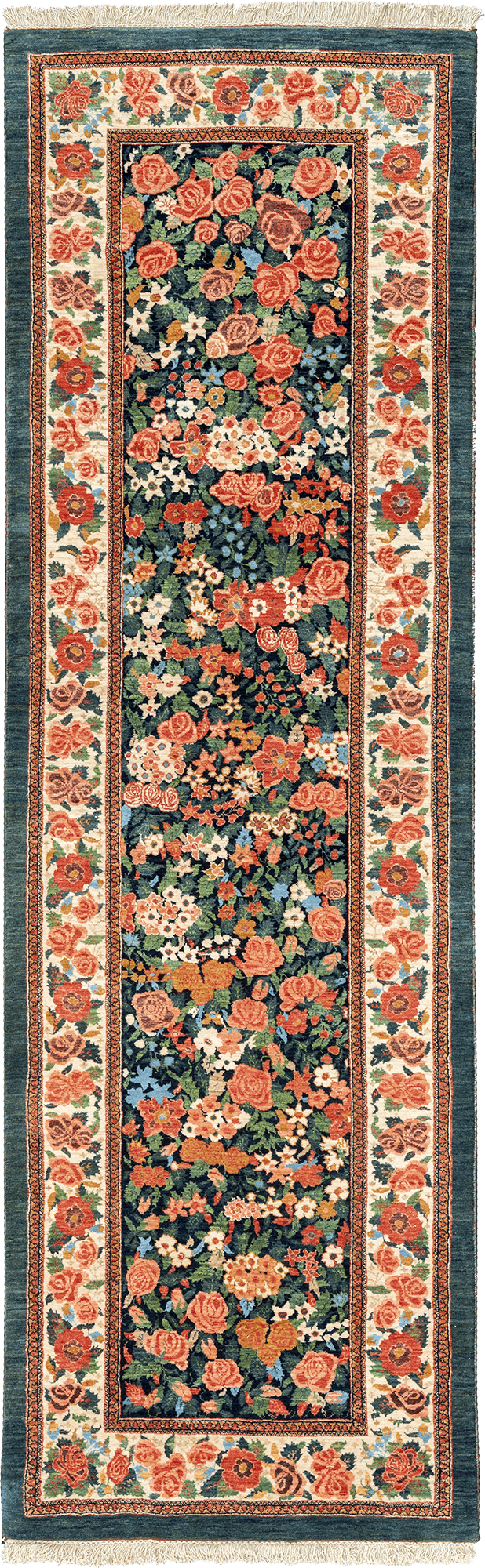 Newly Woven Heritage Bidjar Runner Multicolored Rug 3×10 Wool-Cotton