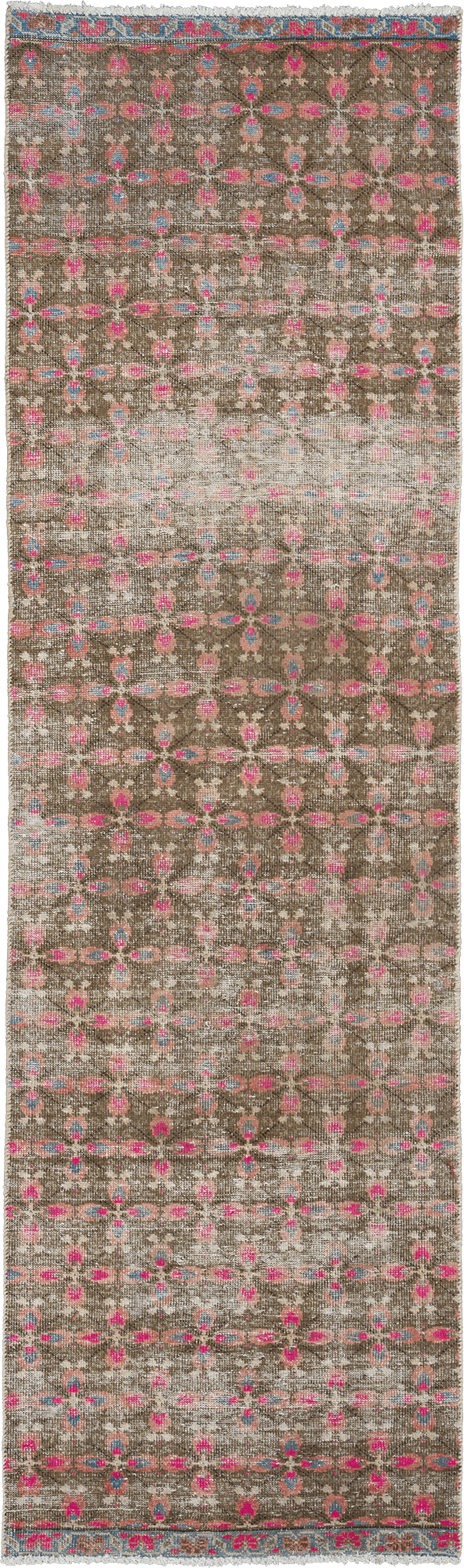 Modern Ardebil Runner Brown Rug 3×10 Wool-Cotton