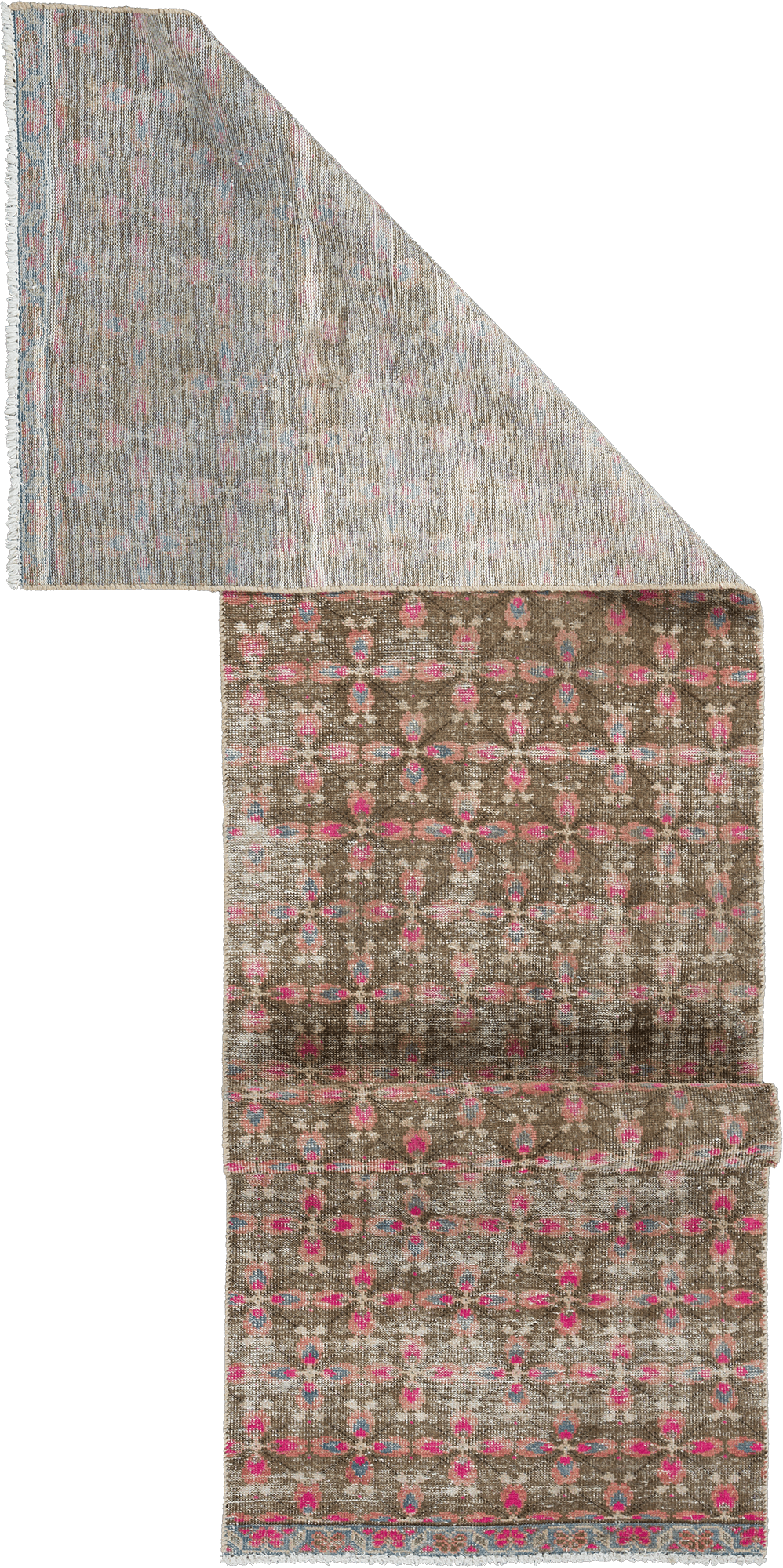 Modern Ardebil Runner Brown Rug 3×10 Wool-Cotton