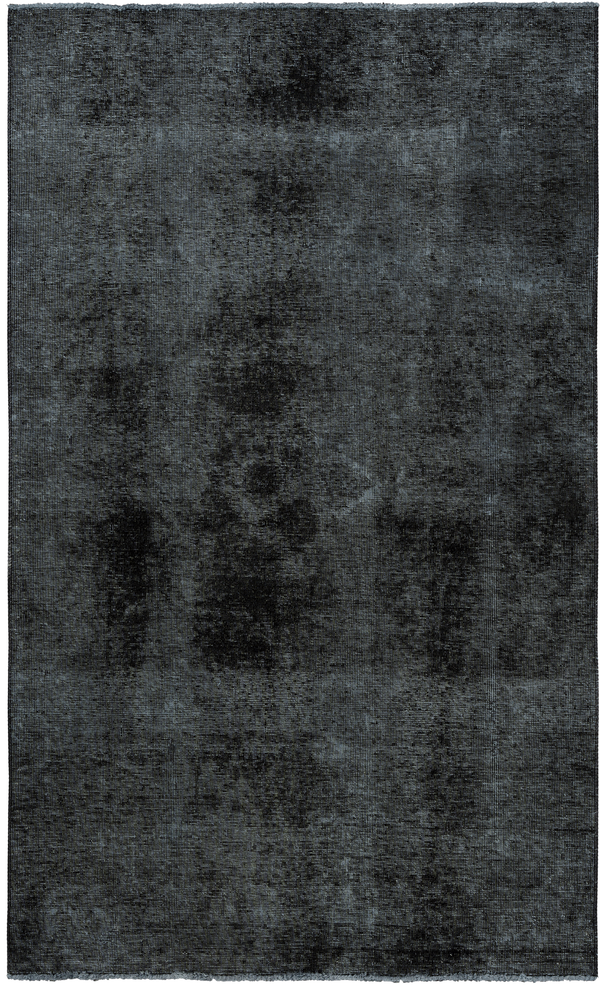 Colorful Vintage Tabriz Rectangle Black Rug 4×7 Wool-Cotton