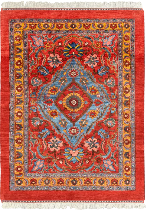 Newly Woven Heritage Qashqai Rectangle Red Rug 5×7 Wool-Cotton