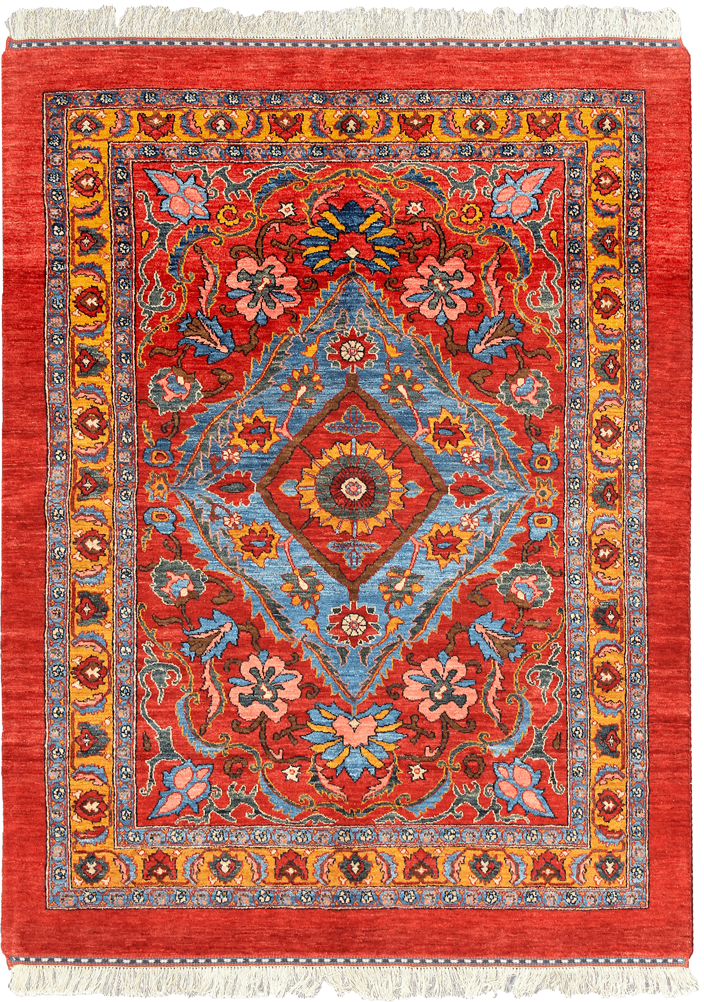 Newly Woven Heritage Qashqai Rectangle Red Rug 5×7 Wool-Cotton