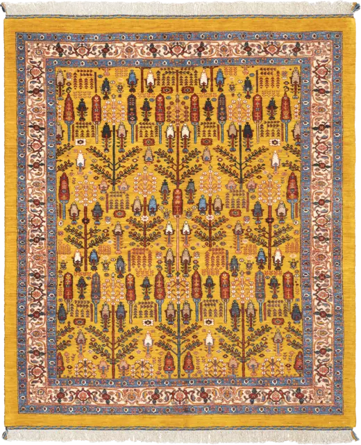 Newly Woven Heritage Bidjar Rectangle Yellow Rug 6×7 Wool-Cotton