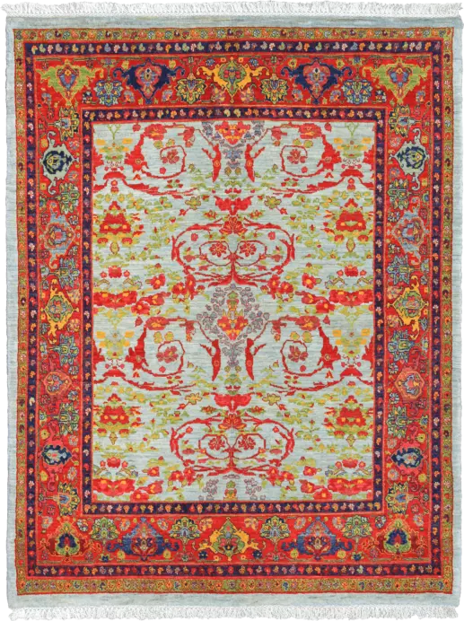 Newly Woven Heritage Bidjar Rectangle Blue Rug 5×7 Wool-Cotton
