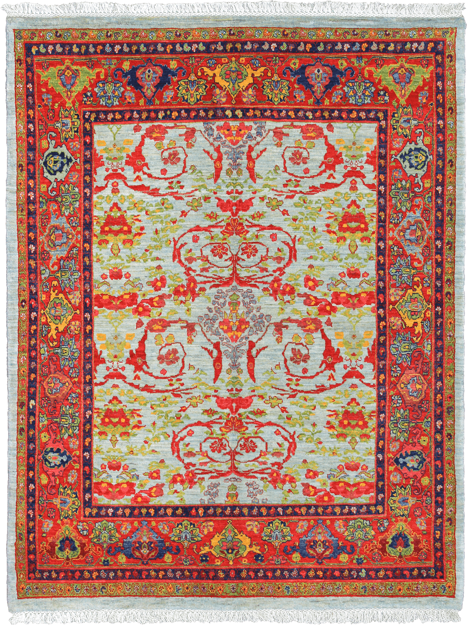 Newly Woven Heritage Bidjar Rectangle Blue Rug 5×7 Wool-Cotton