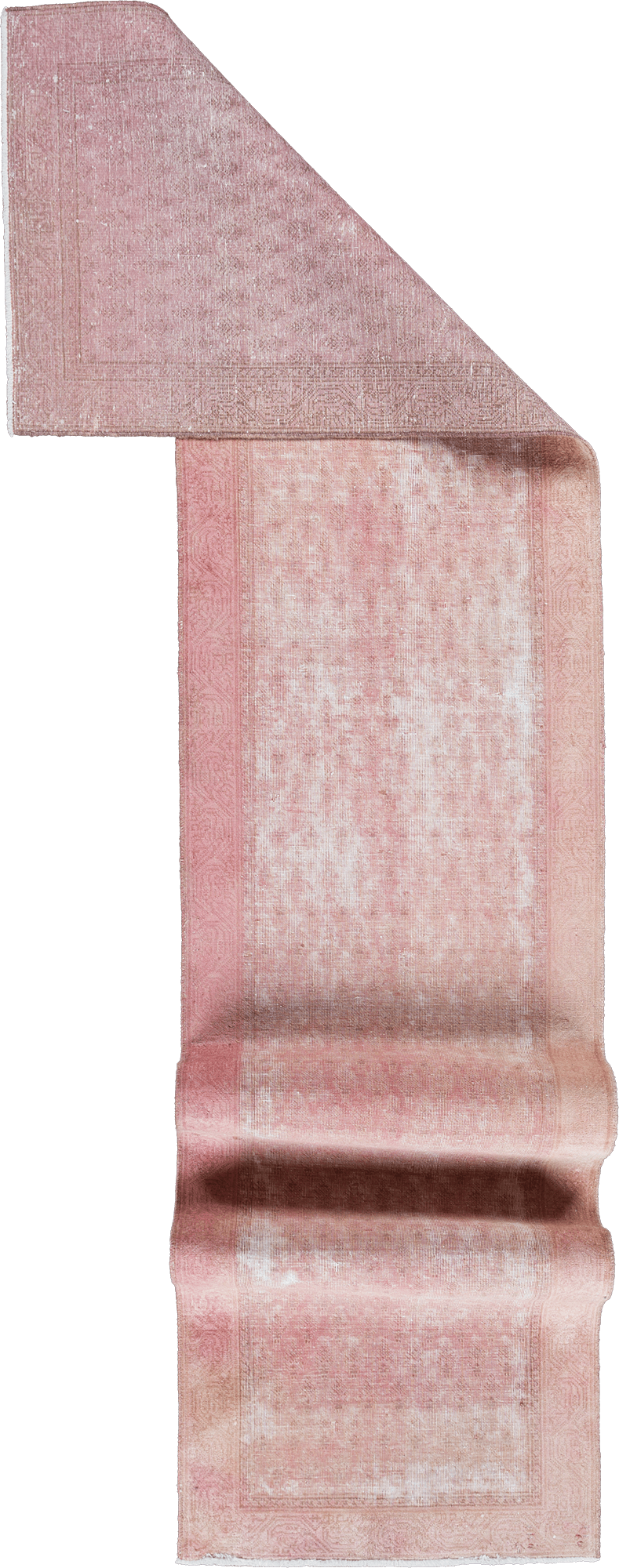 Modern Sarouk Runner Pink Rug 3×12 Wool-Cotton
