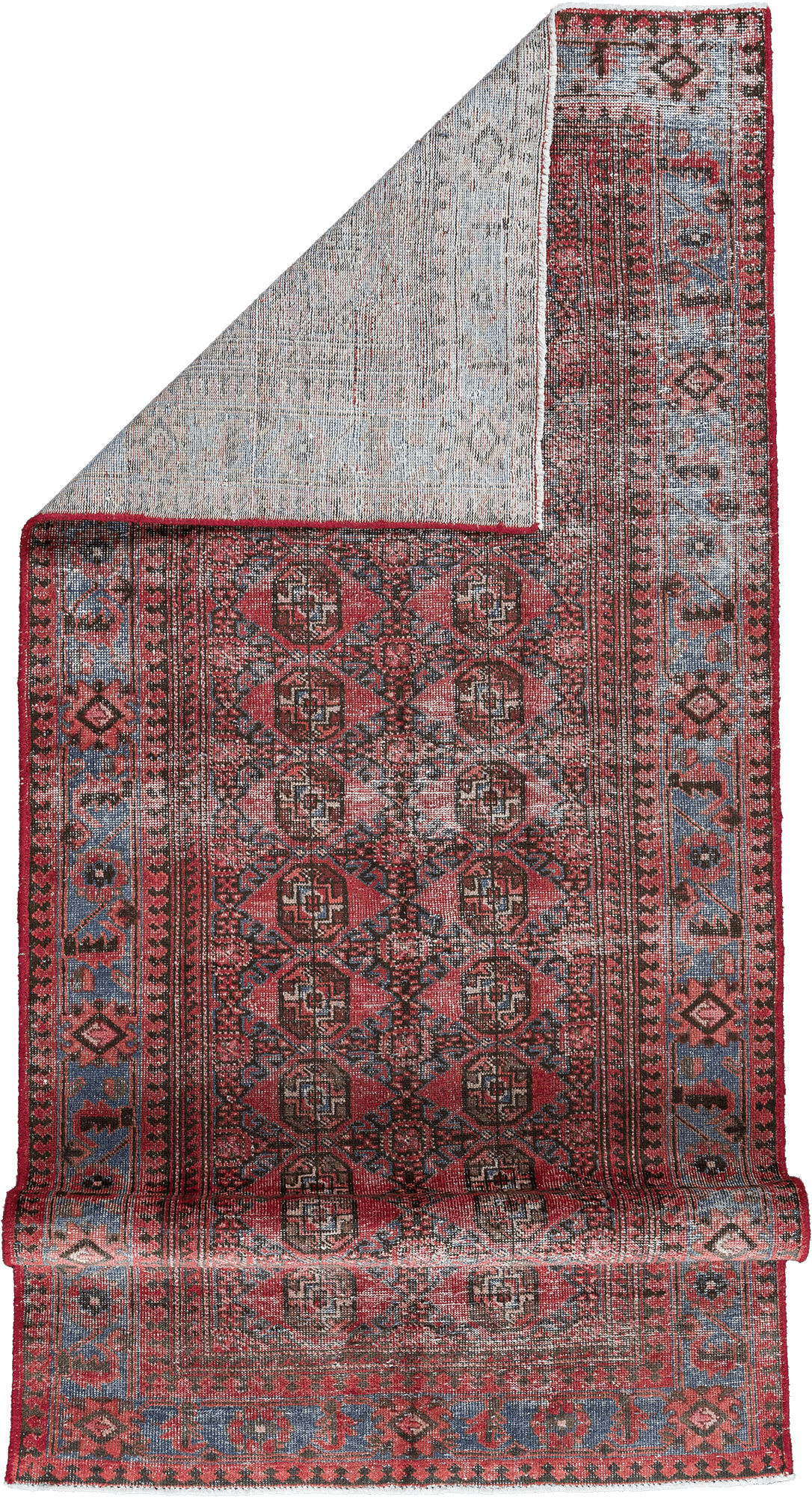 Modern Baluch Rectangle Red Rug 4×9 Wool-Cotton