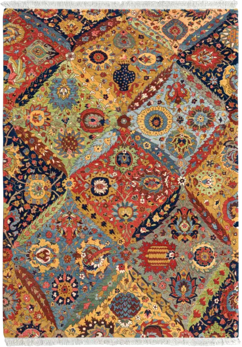 Newly Woven Heritage Tabriz Rectangle Multicolored Rug 6×8 Wool-Cotton
