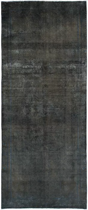 Colorful Vintage Tabriz Rectangle Grey Rug 5×11 Wool-Cotton