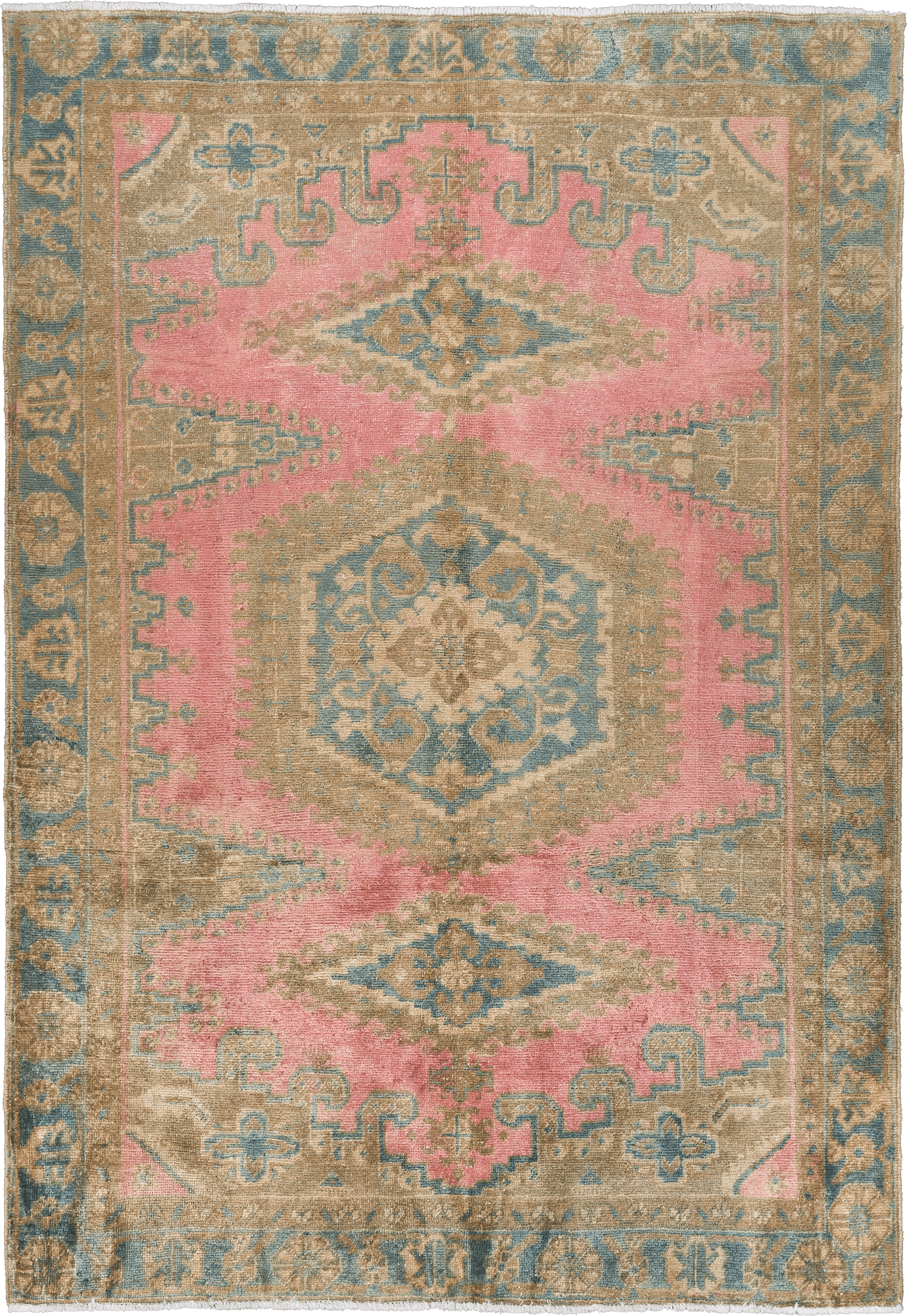 Patina Viss Rectangle Pink Rug 6×9 Wool-Cotton