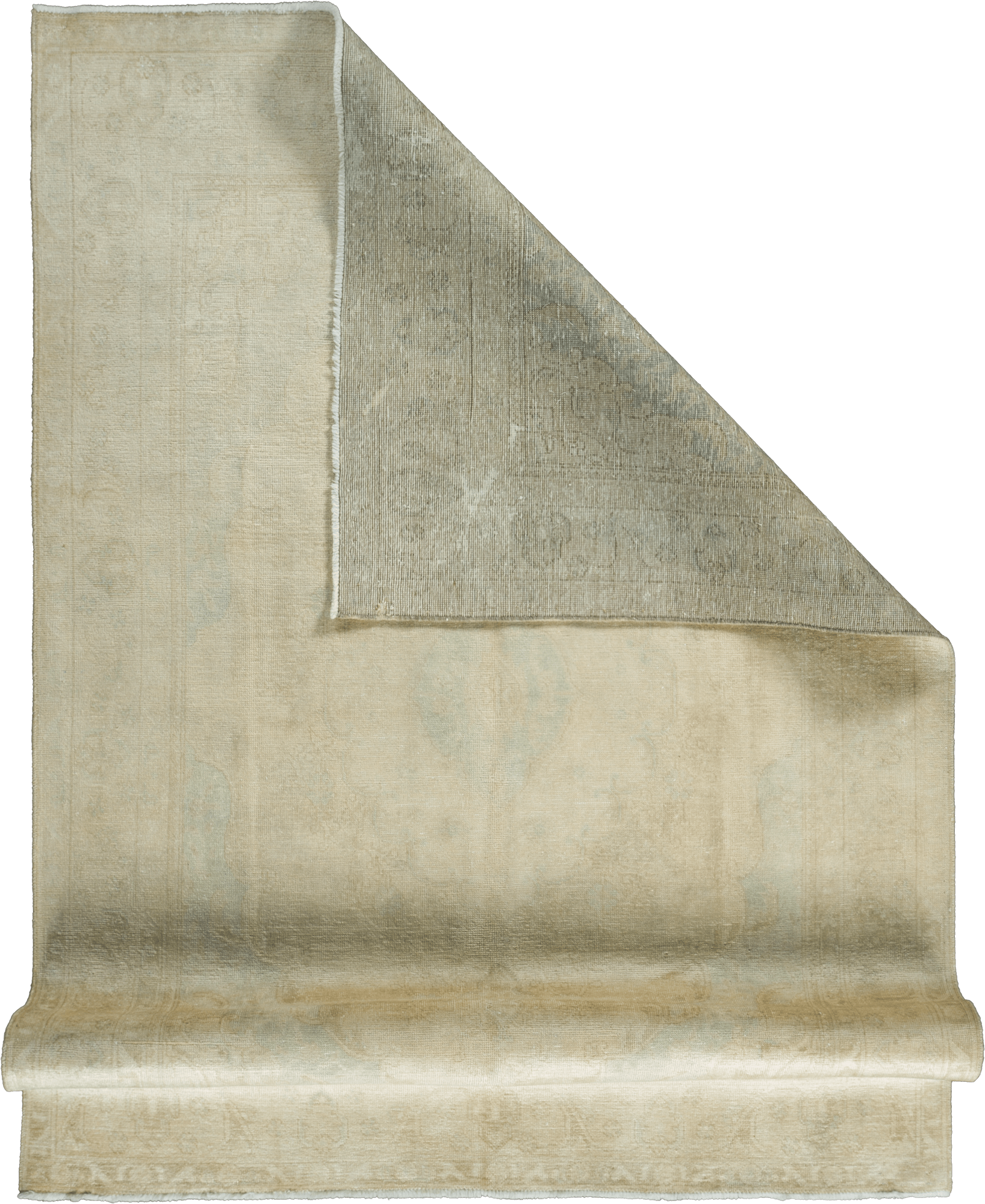 Modern Tabriz Rectangle Beige Rug 6×9 Wool-Cotton