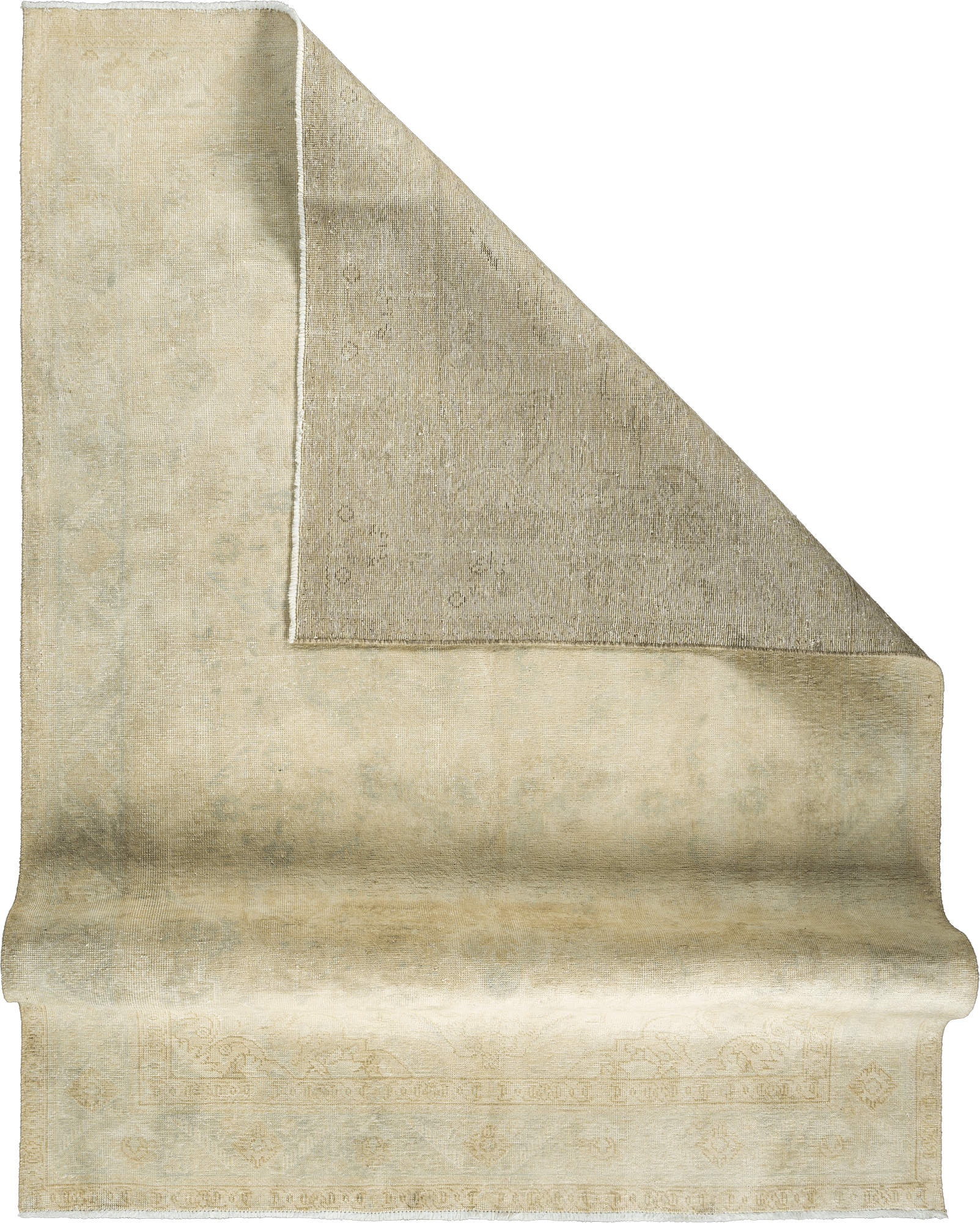 Modern Tabriz Rectangle Beige Rug 6×9 Wool-Cotton