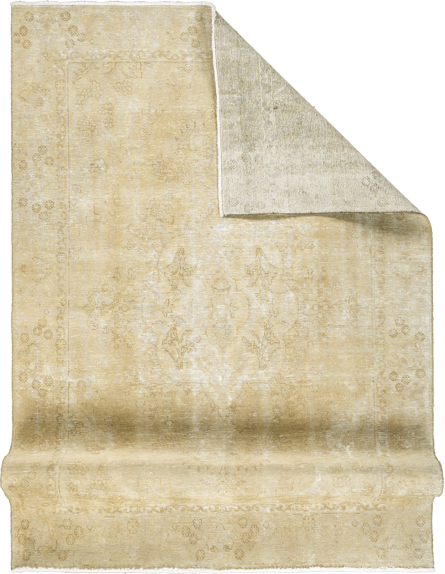 Modern Tabriz Rectangle Beige Rug 6×9 Wool-Cotton