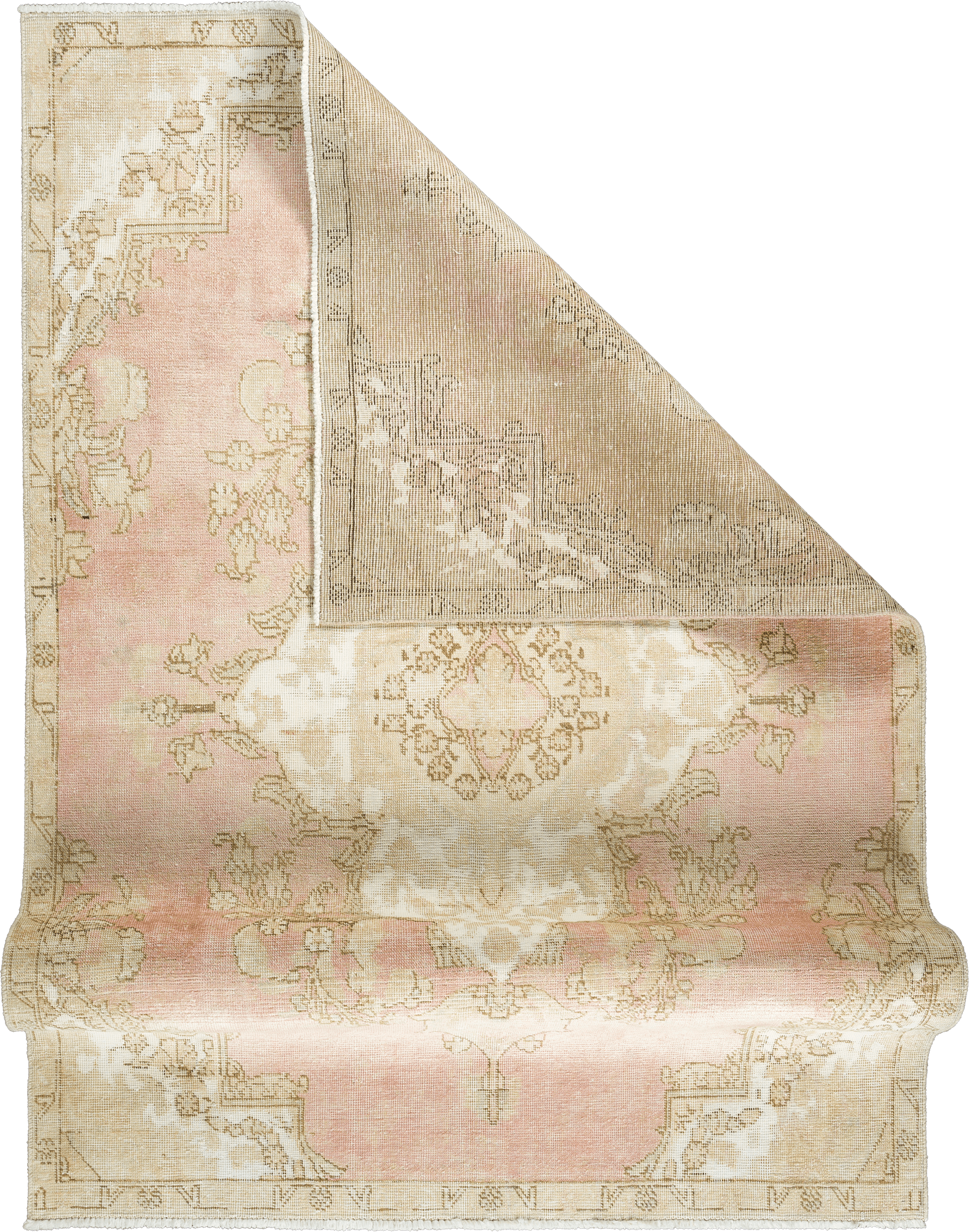 Modern Tabriz Rectangle Pink Rug 6×9 Wool-Cotton