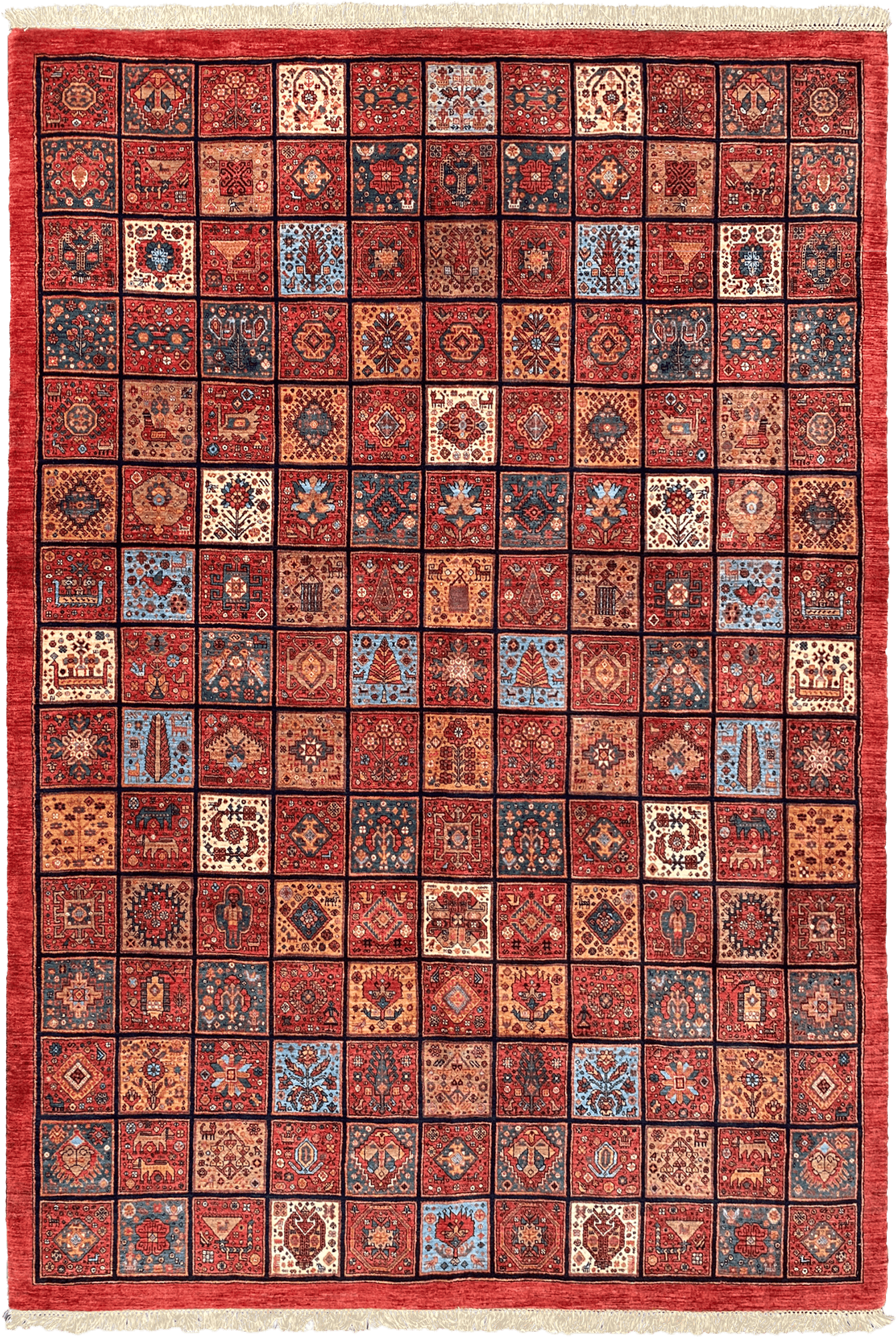 Newly Woven Heritage Qashqai Rectangle Multicolored Rug 7×10 Wool-Cotton