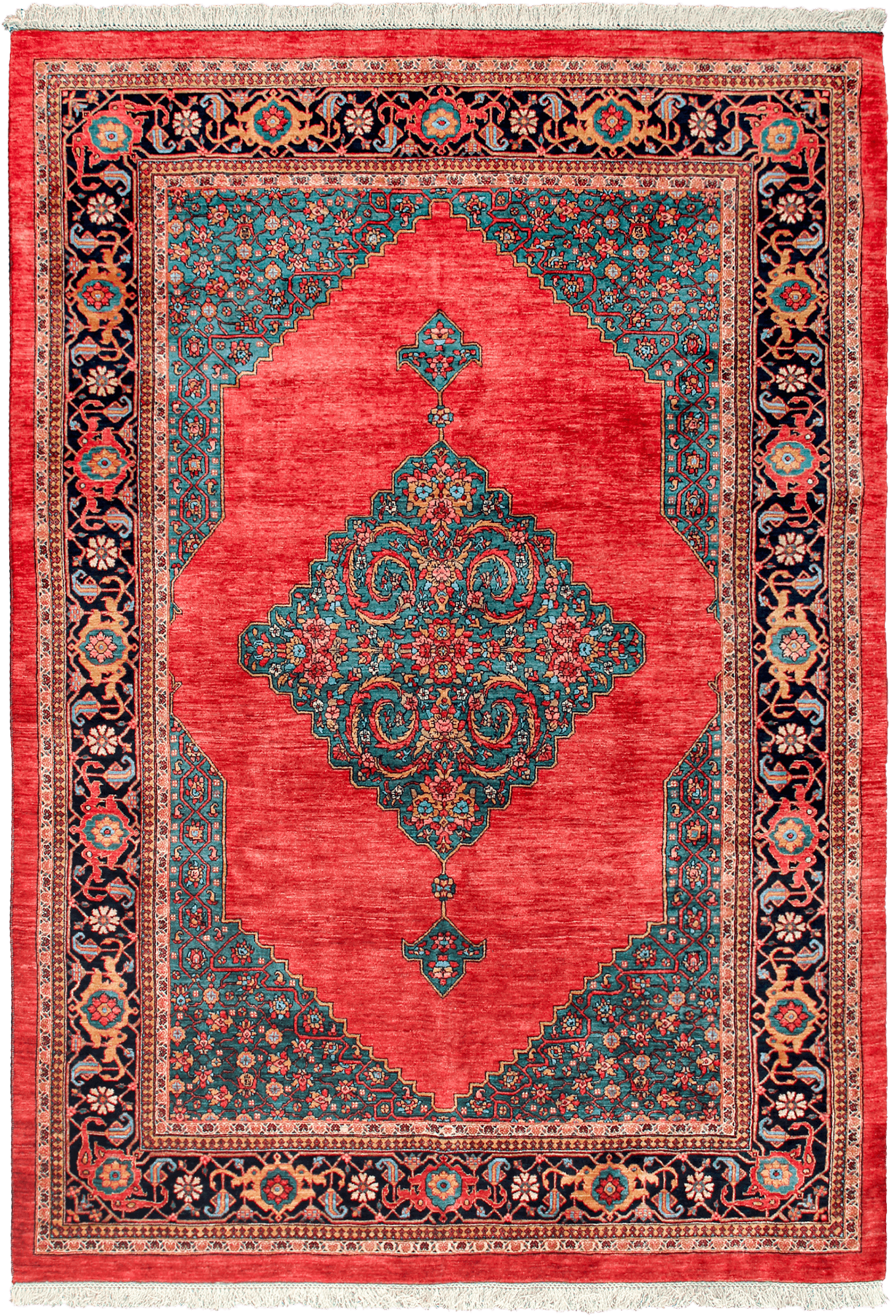 Newly Woven Heritage Bidjar Rectangle Red Rug 7×10 Wool-Cotton