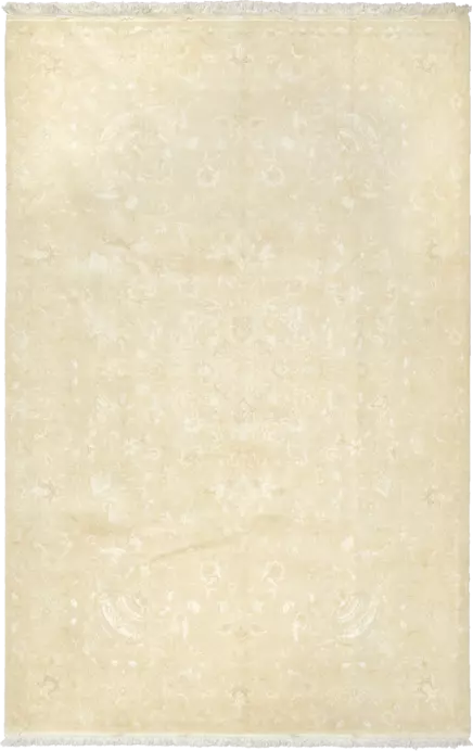 Heritage Tabriz Rectangle Beige Rug 7×10 Wool-Silk