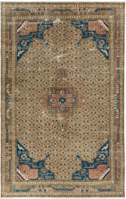 Patina Sonqor Rectangle Brown Rug 7×10 Wool-Cotton
