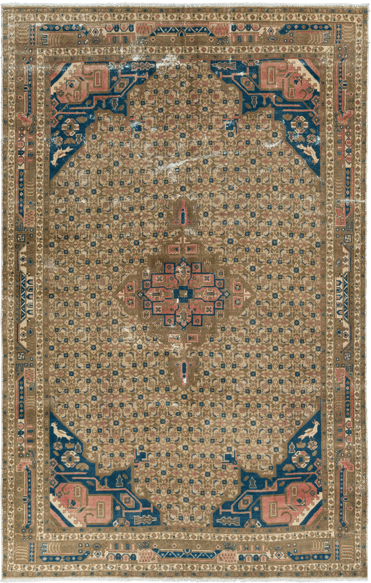 Patina Sonqor Rectangle Brown Rug 7×10 Wool-Cotton