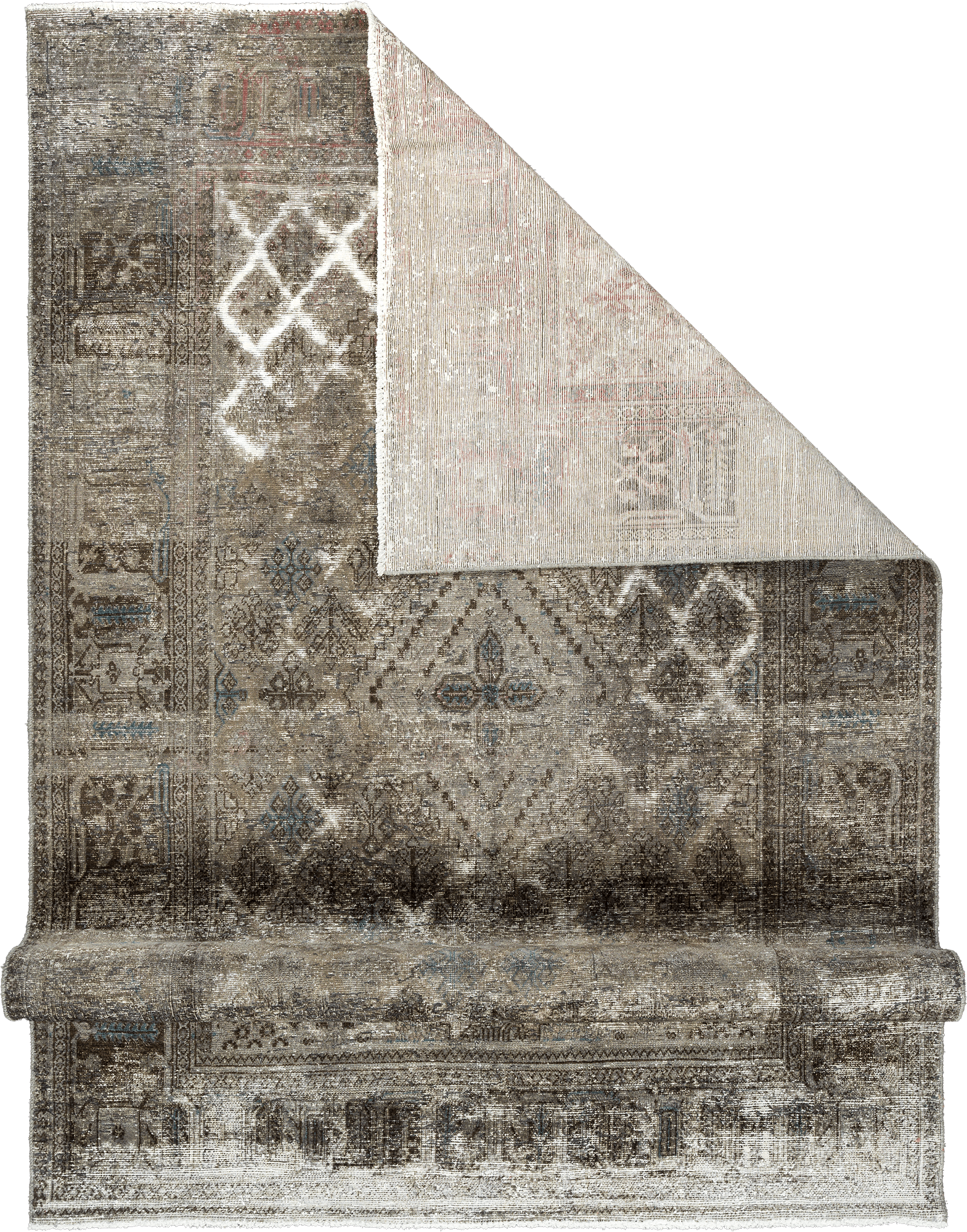 Modern Josheqan Rectangle Grey Rug 7×10 Wool-Cotton