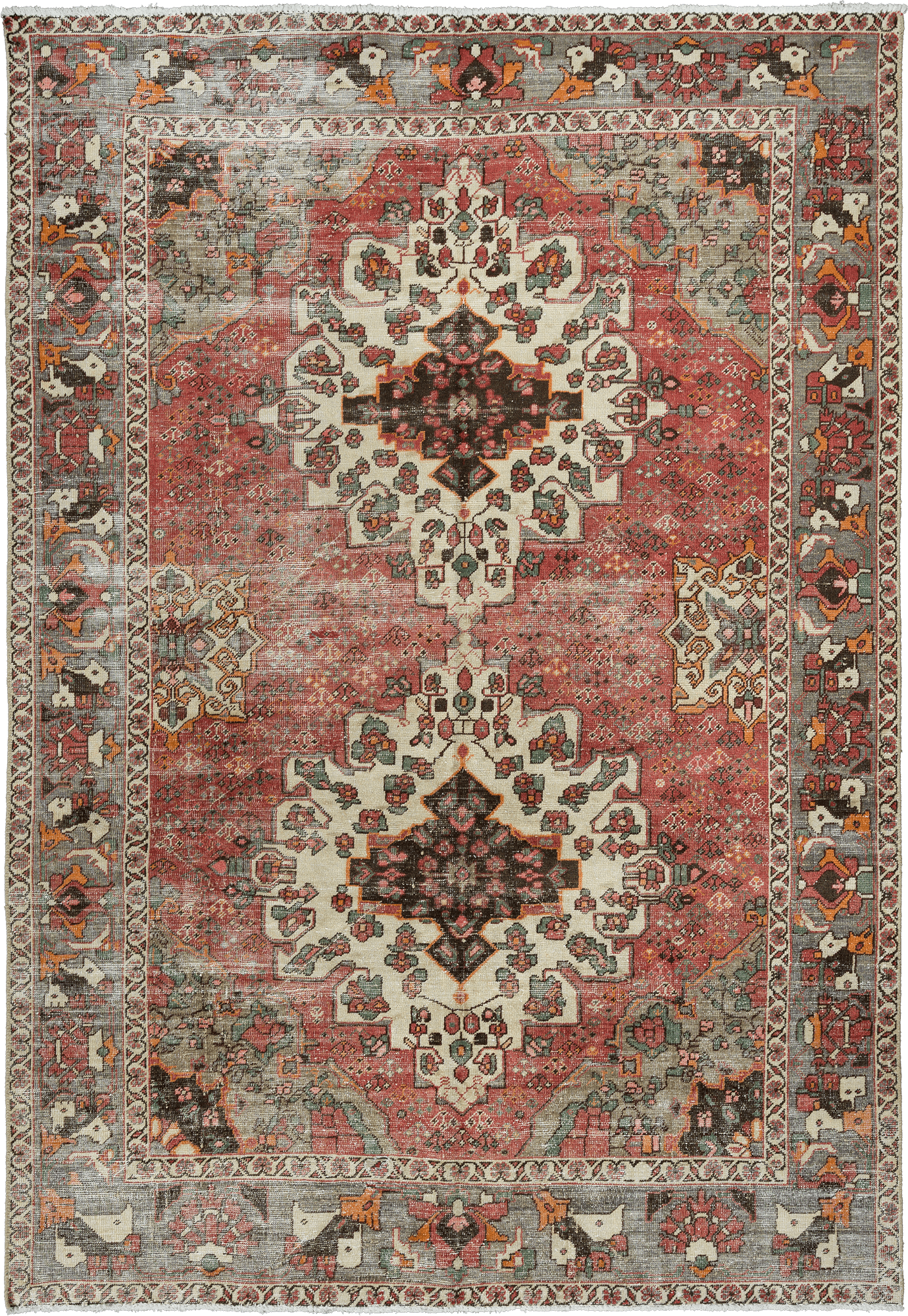 Patina Bakhtiari Rectangle Red Rug 7×10 Wool-Cotton