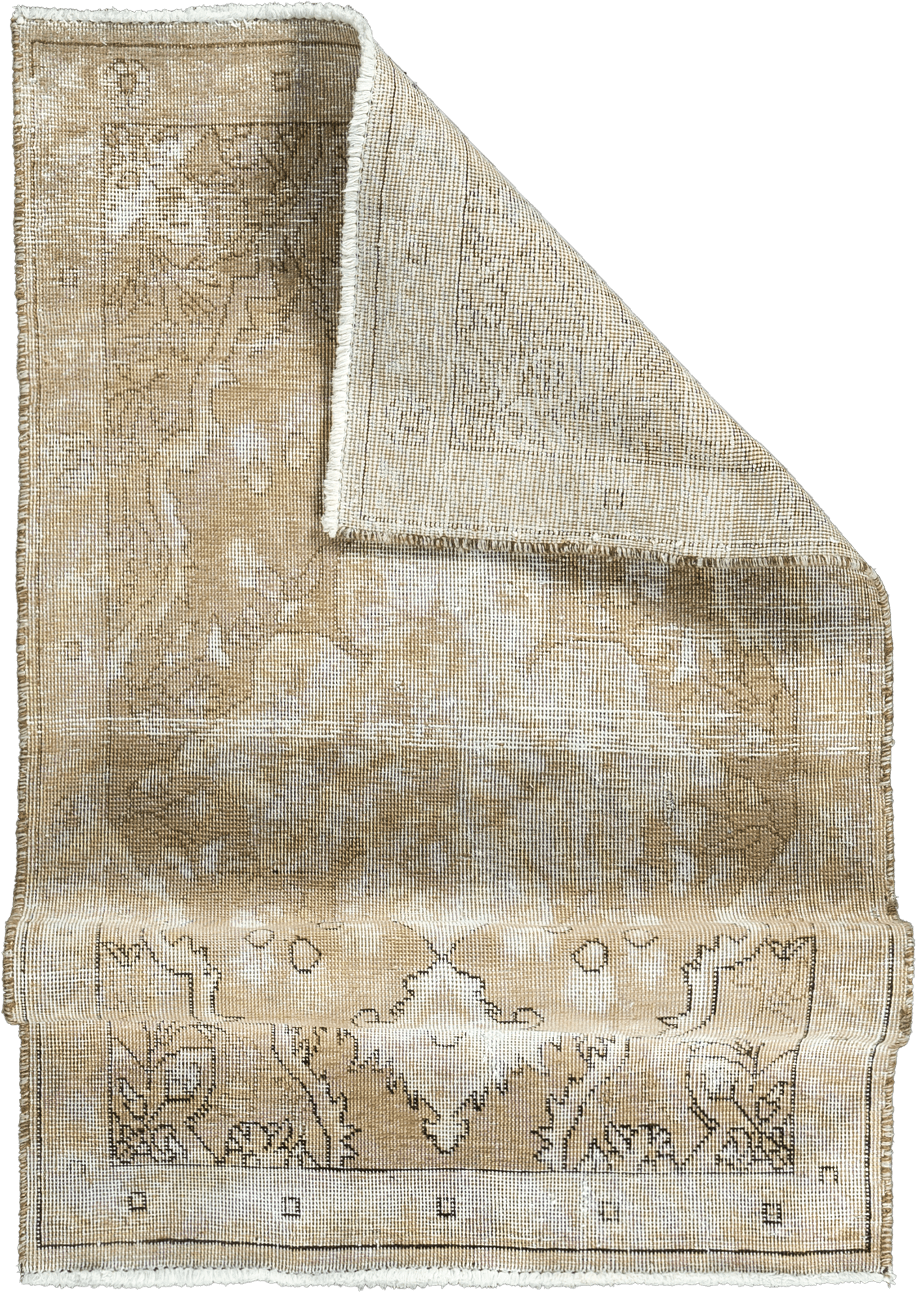 Modern Tabriz Rectangle Beige Rug 3×5 Wool-Cotton