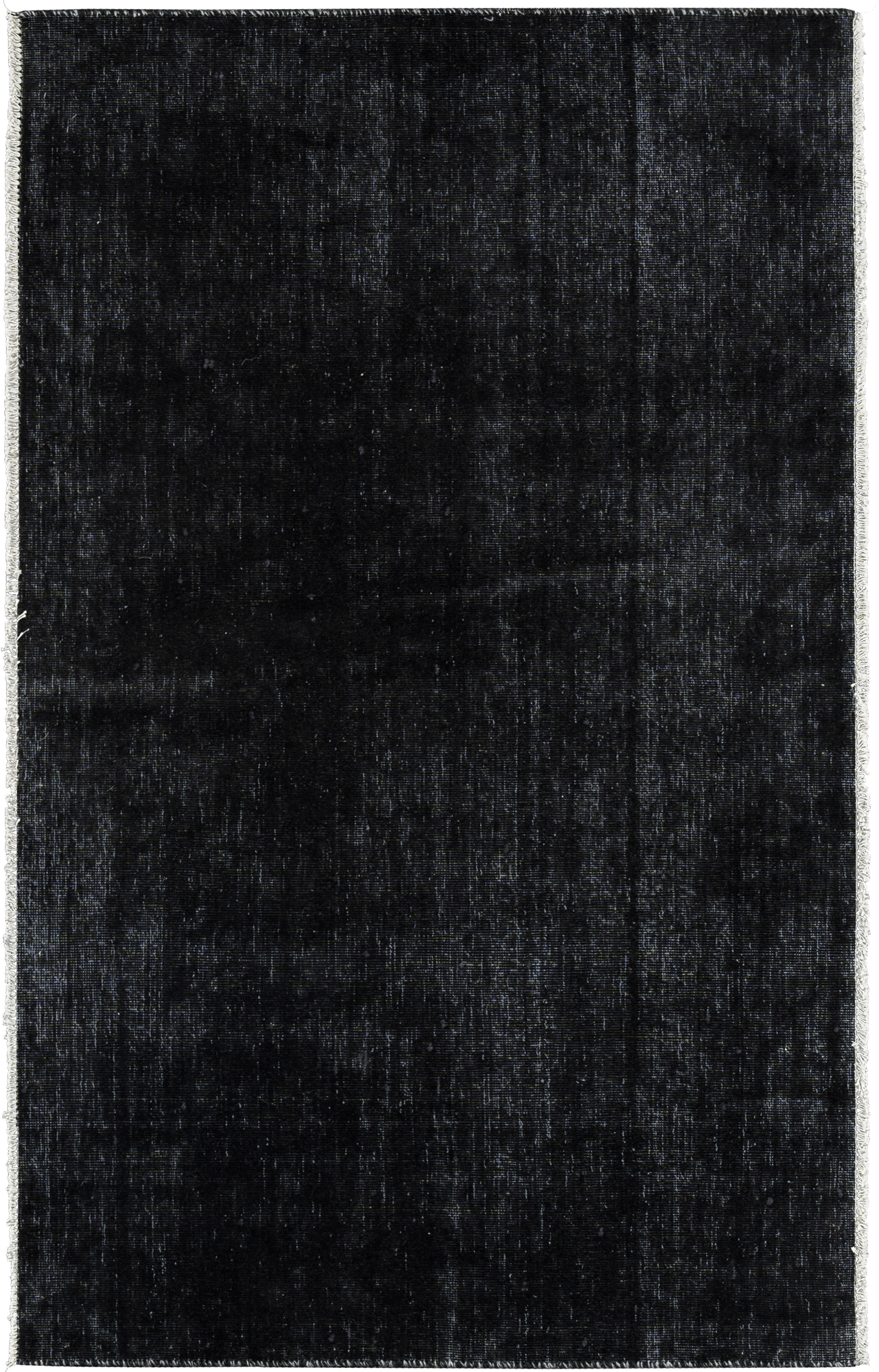 Colorful Vintage Tabriz Rectangle Black Rug 3×5 Wool-Cotton
