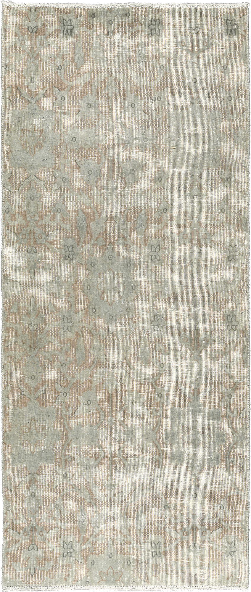 Colorful Vintage Kerman Runner Grey Rug 2×6 Wool-Cotton