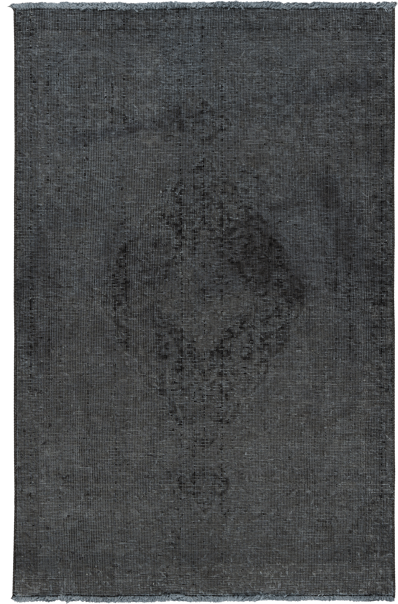 Colorful Vintage Tabriz Rectangle Black Rug 3×5 Wool-Cotton