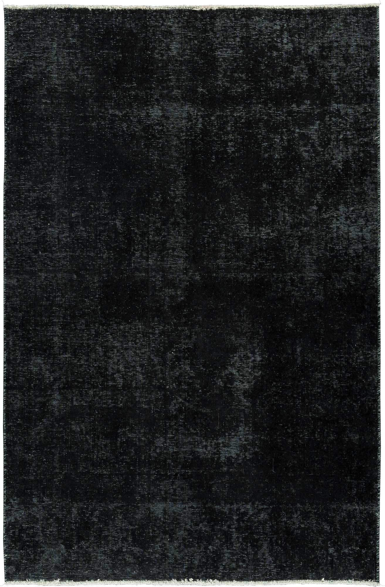 Colorful Vintage Tabriz Rectangle Black Rug 4×6 Wool-Cotton