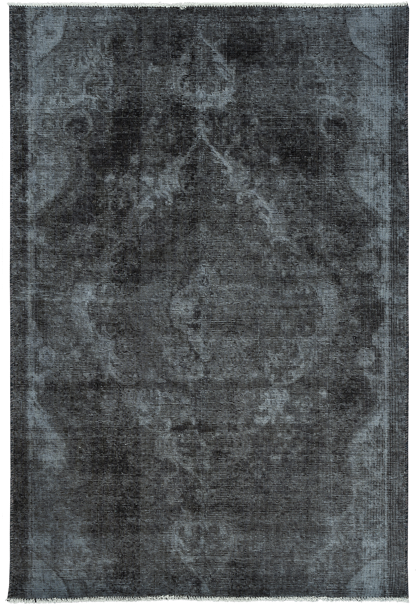Colorful Vintage Tabriz Rectangle Blue Rug 4×7 Wool-Cotton